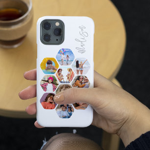 Coque Pour iPhone 14 Plus Multiphoto Collage simple moderne personnalisé