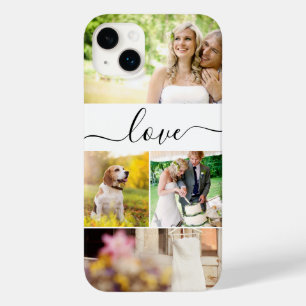 Coque Pour iPhone 14 Plus Multiples photos amour script mariée mariée