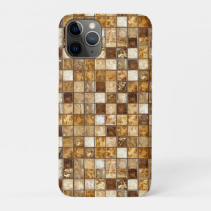 Case-Mate iPhone Case Mur de carrelage mosaïque marron et beige