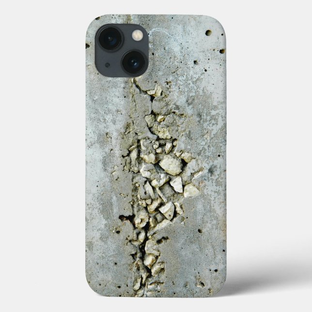 Coques Case-Mate iPhone Mur en béton craqué avec de petites pierres (Verso)