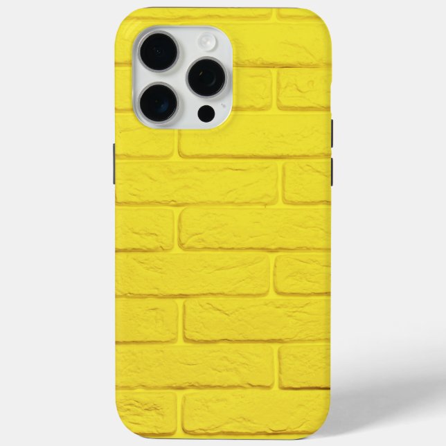 Coques Case-Mate iPhone mur en brique jaune (Verso)