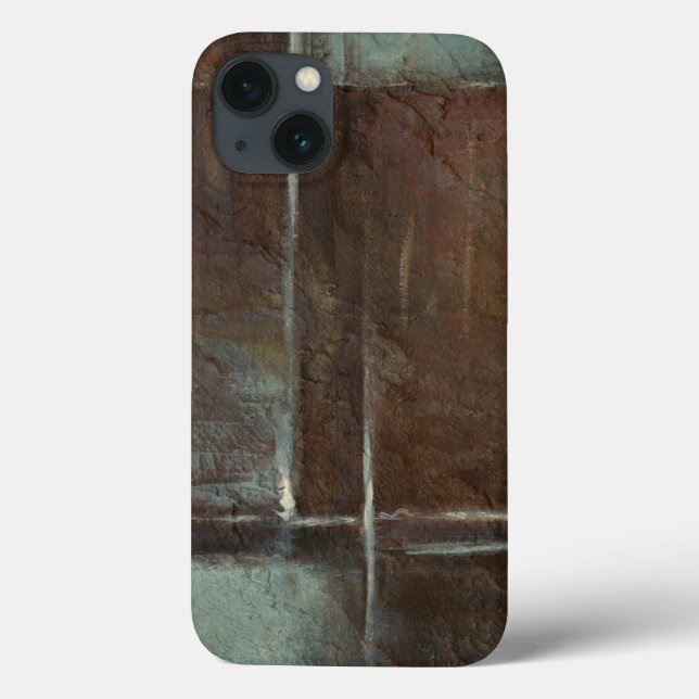 Coques Case-Mate iPhone Mur en brique rouge et gris (Verso)