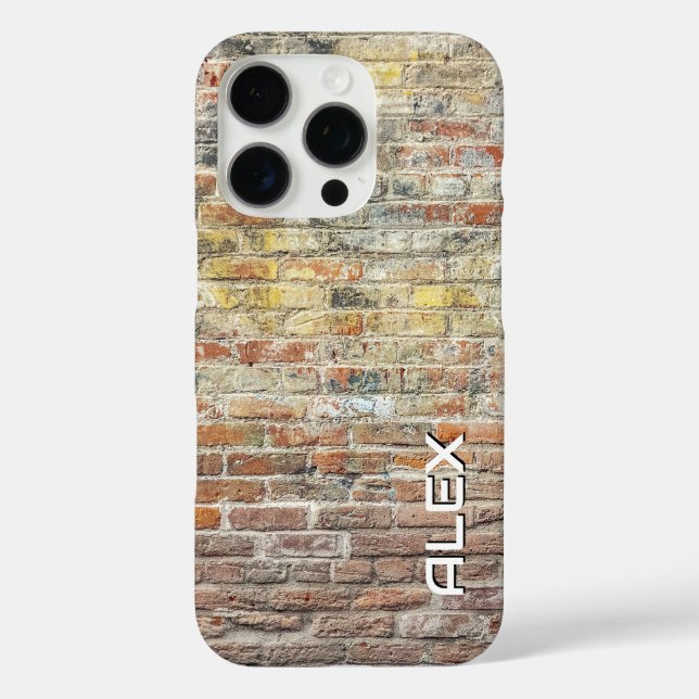 Coques Case-Mate iPhone Mur en brique rustique - Surface architecturale te (Verso)