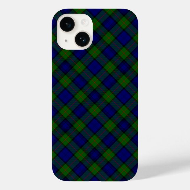 Coques Case-Mate iPhone Murray tartan bleu vert plaid (Verso)