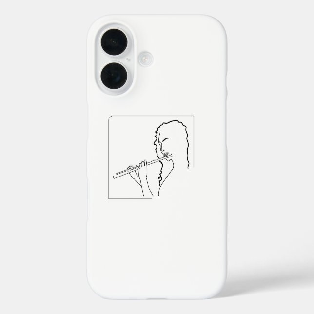 Coques Case-Mate iPhone Music Lover, Flute Player,  (Verso)