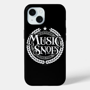 Coque Pour iPhone 15 Music Snob - amoureux de musique amusante