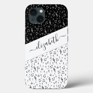 Case-Mate iPhone Case Musical personnalisé noir et blanc