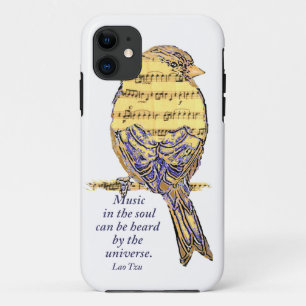 Etui iPhone Case-Mate Musique dans l'âme Citation & note musicale Oiseau