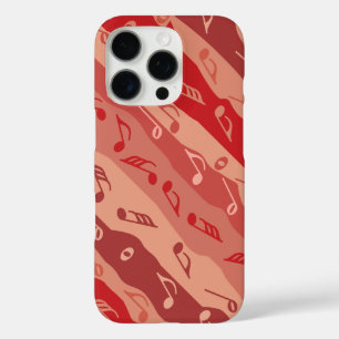 Coques iPhone 16 Pro Musique Note Stripes Reds