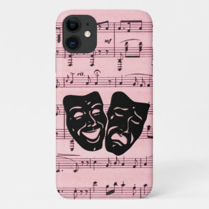 Case-Mate iPhone Case Musique rose et masques de théâtre