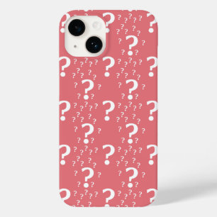 Coque Pour iPhone 14 Mystère question marque énigme puzzle corail