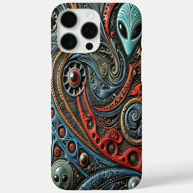 Coques Case-Mate iPhone Mystérieux Motifs Aliens dans le design cosmique (Verso)