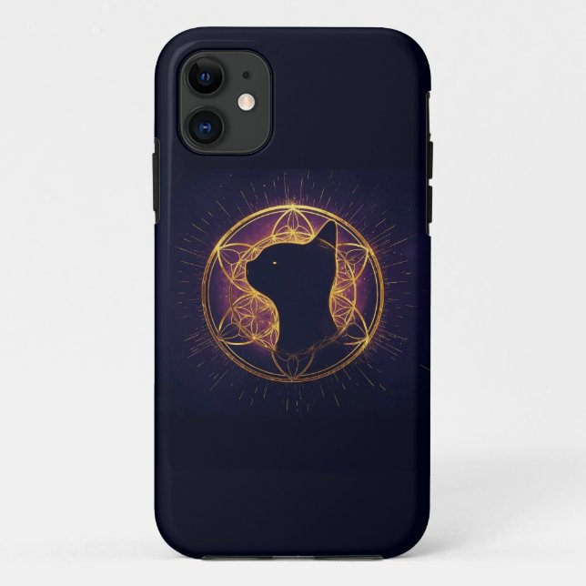 Coques Case-Mate iPhone Mystic Feline Within the Sacred Circle (Dos)