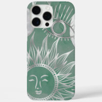 Mystique solaire | Dusty Green Silver Moon Stars S