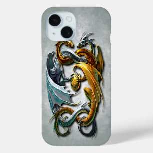 Coque Pour iPhone 15 Mythique Dragons celtiques Imaginaire tatouage Art