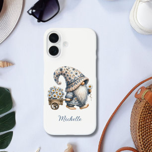 Coques iPhone 16 Nain de fleurs de marguerite personnalisé avec mon