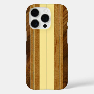 Coques iPhone 16 Pro Nalu Mua Faux Koa Bois Surf Jaune
