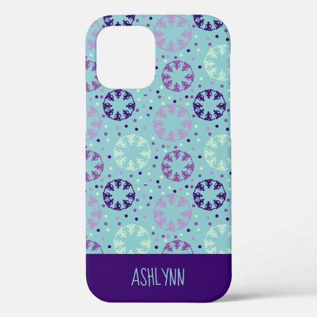 Coques Case-Mate iPhone Natation synchronisée Aqua et Purple Personnalisée (Verso)