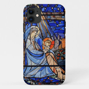 Coque iPhone 11 Nativité du style Verre Trait