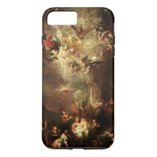 Coque iPhone 8 Plus/7 Plus Nativité - La naissance du Christ - Anges verglaça