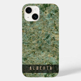 Coque Pour iPhone 14 Nature Géologie Green Rock Texture Nom personnalis