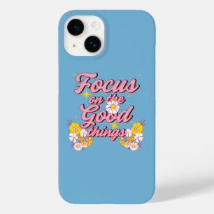 Coque Pour iPhone 14 Nature Soul Slogan Focus sur les bonnes choses