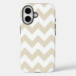 Coques iPhone 16 Navajo White Neutral Chevrons
