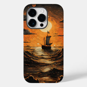 Coque Pour iPhone 14 Pro Navire naviguant la nuit