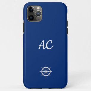 Case-Mate iPhone Case Navires nautiques Roue Bleu+Blanc (Personnaliser)