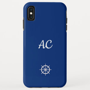 Case-Mate iPhone Case Navires nautiques Roue Bleu+Blanc (Personnaliser)