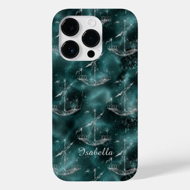 Coques Case-Mate iPhone Navires Personnalisés Sur Océan Étincelant Bleu Na (Verso)