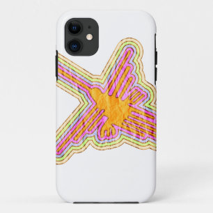 Coque iPhone 11 Nazca Lignes Colibri Avec Effet Papier Rincé