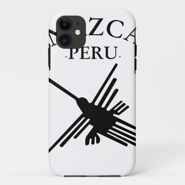 Coques Case-Mate iPhone Nazca Pérou Colibri Avec Texte Courbé (Dos)