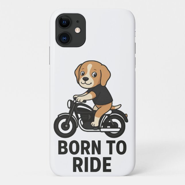 Coques Case-Mate iPhone Né à Ride - Beagle mignon sur Autocollant" (Dos)