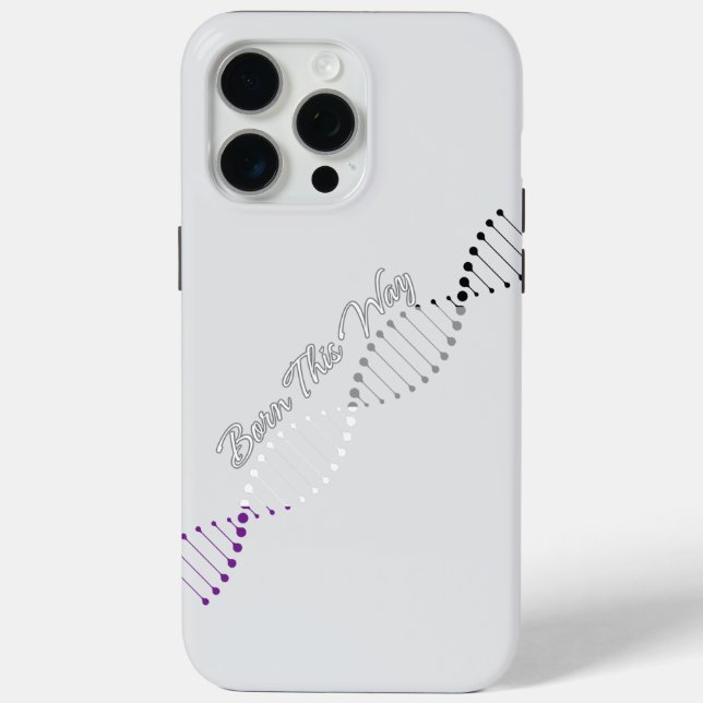 Coques Case-Mate iPhone Né de cette façon ACE - Asexuore Pride DNA (Verso)