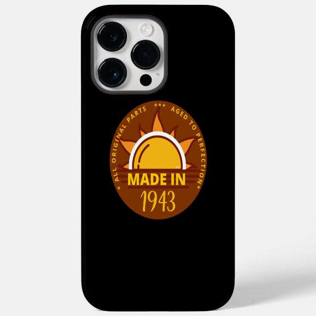 Coques Case-Mate iPhone NÉ EN 1943 drôle cadeau d'anniversaire (Verso)