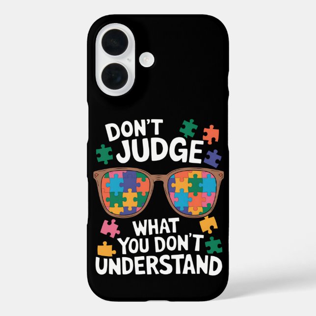 Coques Case-Mate iPhone Ne jugez pas Comprendre l'amour Autiste Autisme Pr (Verso)
