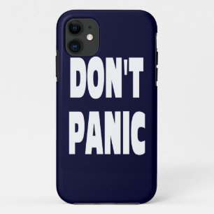 Coque iPhone 11 Ne paniquent pas le cas bleu-foncé d'IPhone 5
