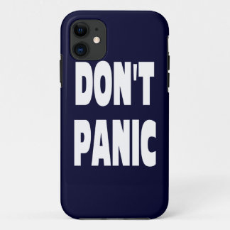 Coque iPhone 11 Ne paniquent pas le cas bleu-foncé d'IPhone 5