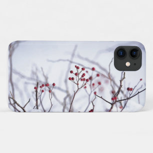 Coques Pour iPhone Neige blanche des Berges rouges d'hiver