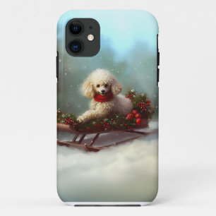 Case-Mate iPhone Case Neige de Noël caniche hiver