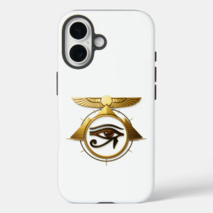 Coques iPhone 16 NeoAnkh 3D Œil d'Horus Disque Solaire Ailé