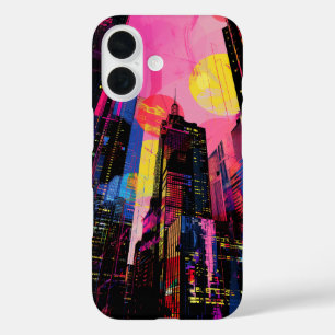 Coques iPhone 16 Neon Cityscape