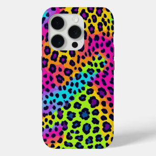 Coque iPhone 15 Pro Neon Empreinte de léopard