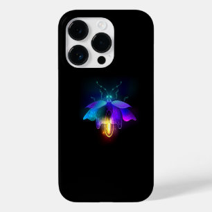 Coque Pour iPhone 14 Pro Neon Firefly sur noir