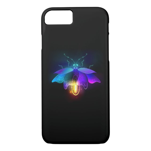 Coques Case-Mate iPhone Neon Firefly sur noir (Dos)