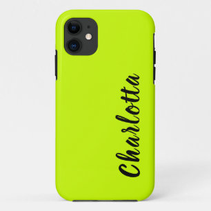Case-Mate iPhone Case Neon Lime Jaune Couleur Solide Personnaliser