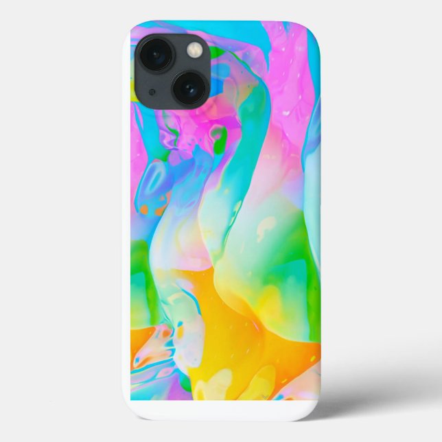 Coques Case-Mate iPhone Neon liquide contemporain Abstrait (Verso)