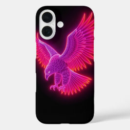 Coques iPhone 16 Neon Outline Eagle Graphic - Mobile