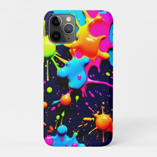 Case-Mate iPhone Case Neon Paint Splatter Art Abstrait